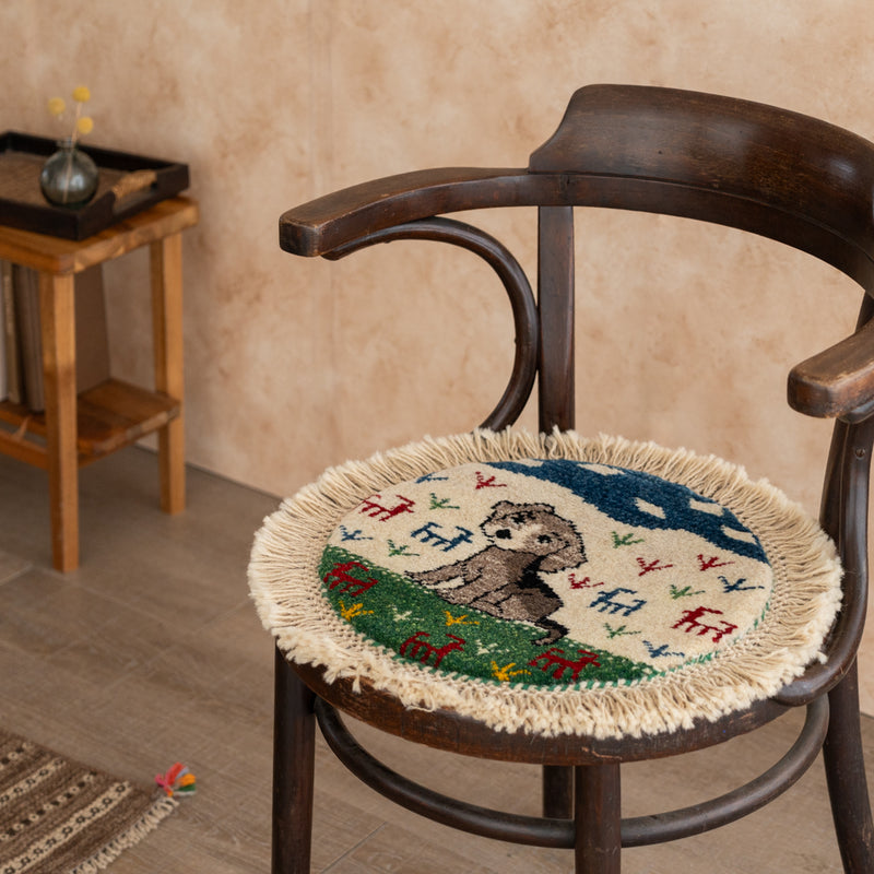 ギャッベ ペルシャ手織り絨毯 丸型 直径38cm – Persiadirect