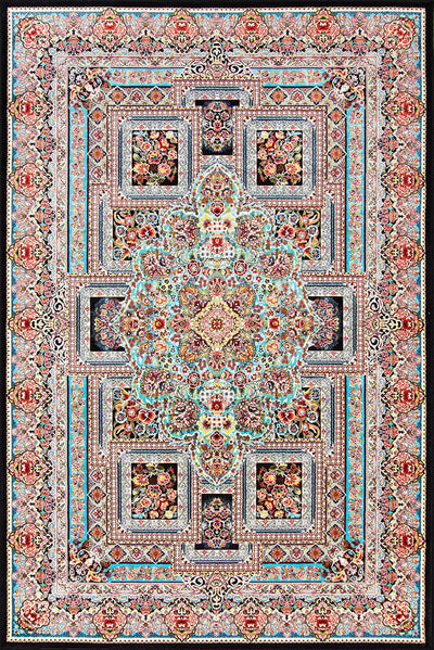 ペルシャ絨毯（機械織）　100×150cm