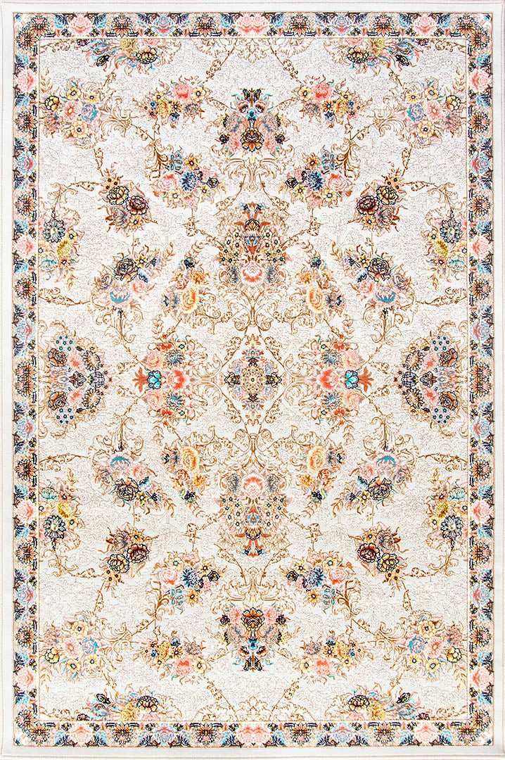 ペルシャ絨毯（機械織）　ギルダー柄　ベージュ　100×150cm