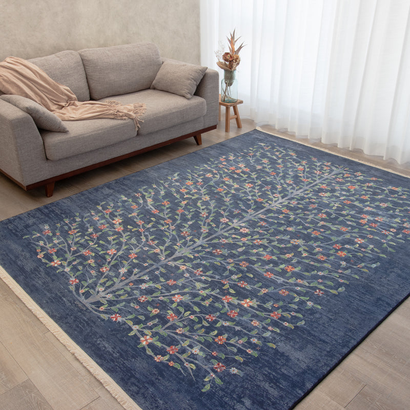 ペルシャ絨毯（機械織）　ゼンデギ柄　コン　200×250cm