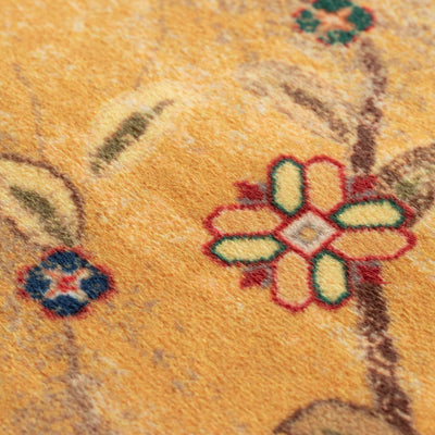 ペルシャ絨毯（機械織）　ゼンデギ柄　サフラインイエロー　200×250cm