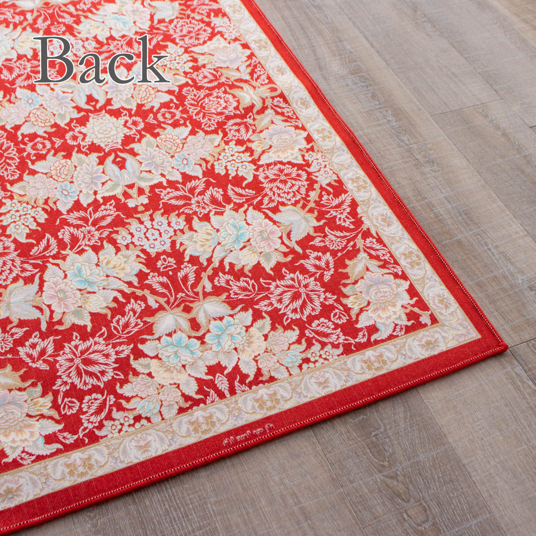 ペルシャカーペット玄関マット ナスタラン柄 レッド色 75×120cm – Persiadirect