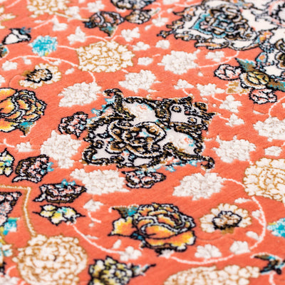 ペルシャ絨毯（機械織）　スーザン柄　サーモン　60×180cm