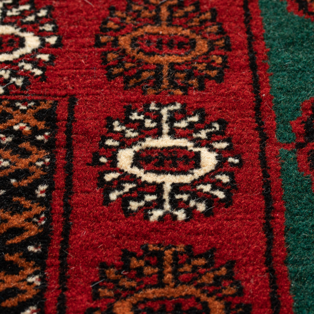 ペルシャ手織り絨毯 ウール ラグ トルクマニスタン 85×134cm OUTLET 