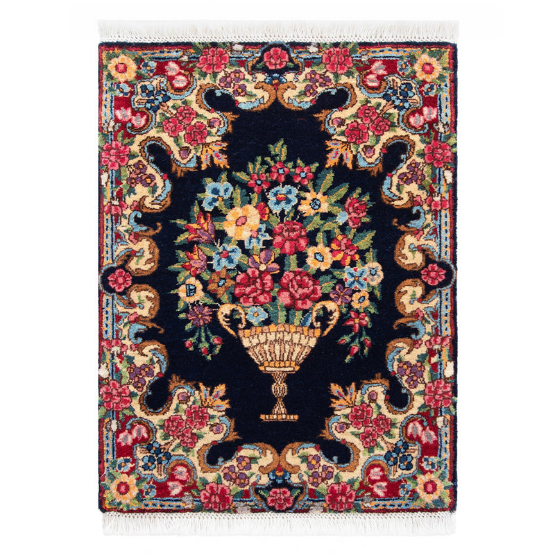 ペルシャ絨毯（手織り）　約60×90cm　玄関マットMサイズ
