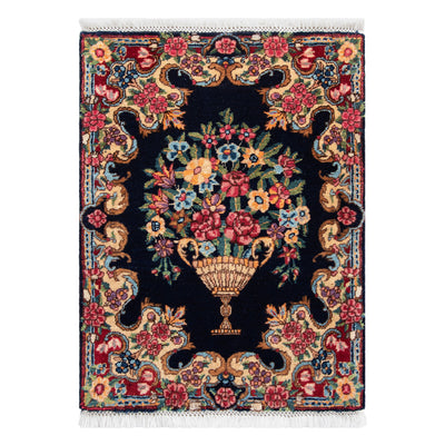 ペルシャ絨毯（手織り）　約60×90cm　玄関マットMサイズ