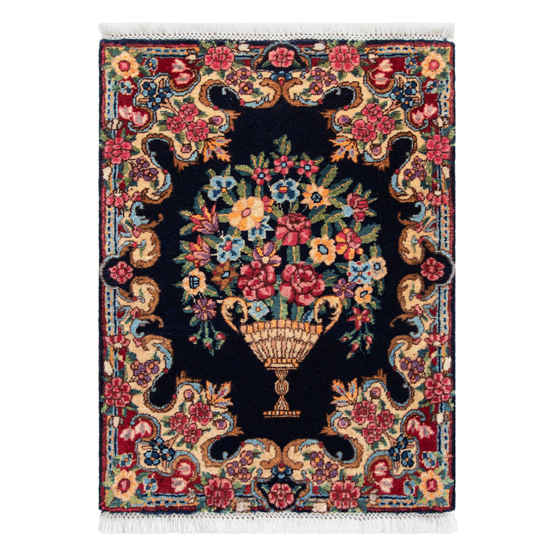 ペルシャ絨毯（手織り）　約60×90cm　玄関マットMサイズ