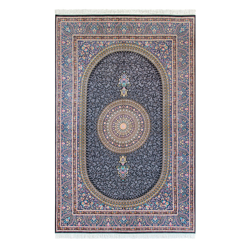 ペルシャ絨毯（機械&手織り） バンブーシルク 約200×300cm ラグサイズ