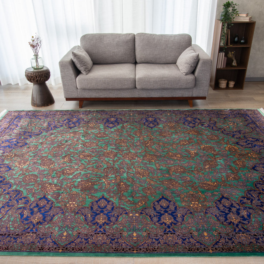 バンブーシルク絨毯　パープル色　200×300cm 156978288b5566dcc982c6d3dfd4c5