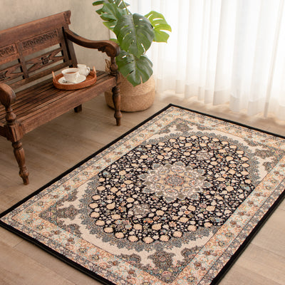 ペルシャ絨毯（機械織）　スーザン柄　コン　100×150cm