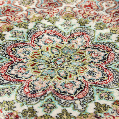 ペルシャ絨毯（機械織）　サーラール柄　ブルー　100×150cm