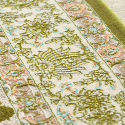 ペルシャ絨毯（機械織）　マールー柄　グリーン　100×150cm