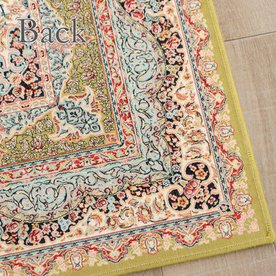 ペルシャ絨毯（機械織）　サーラール柄　グリーン　100×150cm