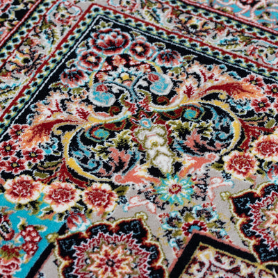 ペルシャ絨毯（機械織）　トュウバ柄　ブルー　150×200cm