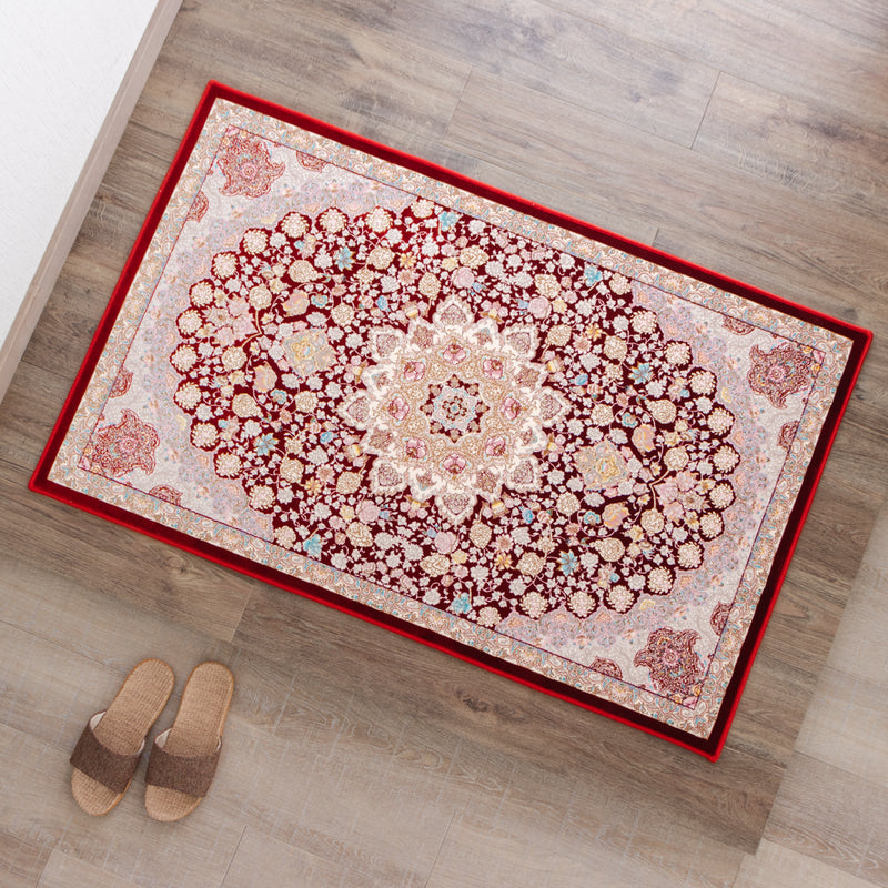 ペルシャ絨毯（機械織）　スーザン柄　レッド　75×120cm