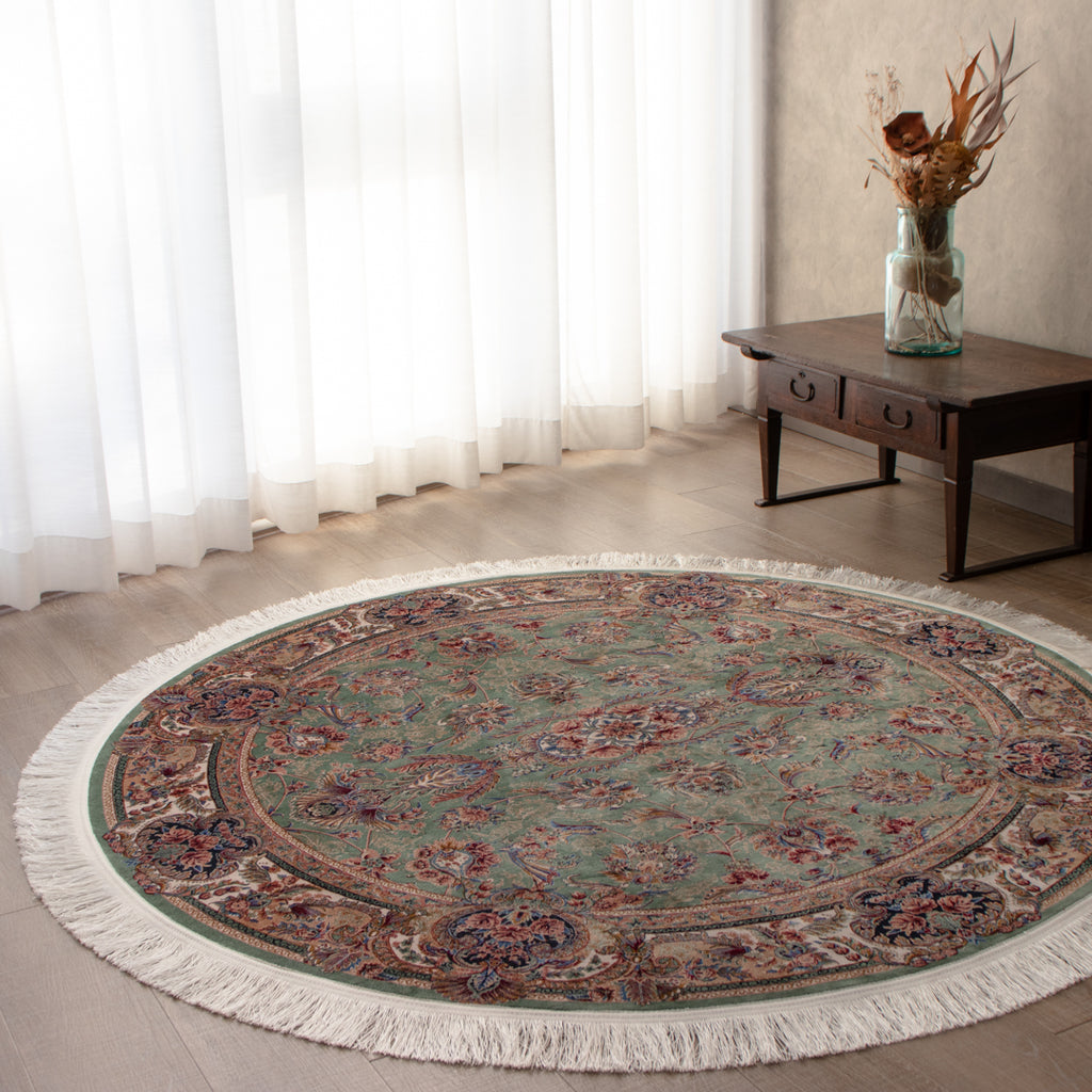 36,660円ペルシャ絨毯 手織り 100％シルク 130×77 イラン製 カーペット
