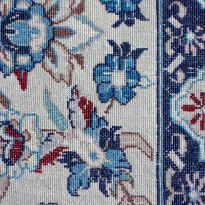 ペルシャ手織り絨毯　ウール＆シルク　ラグ　ナイン　128×195cm