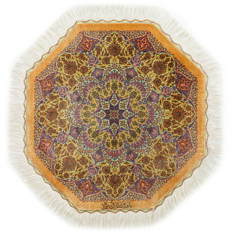 ペルシャ絨毯（手織り）　多角形