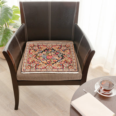 ペルシャ絨毯（手織り）　約40×40cm