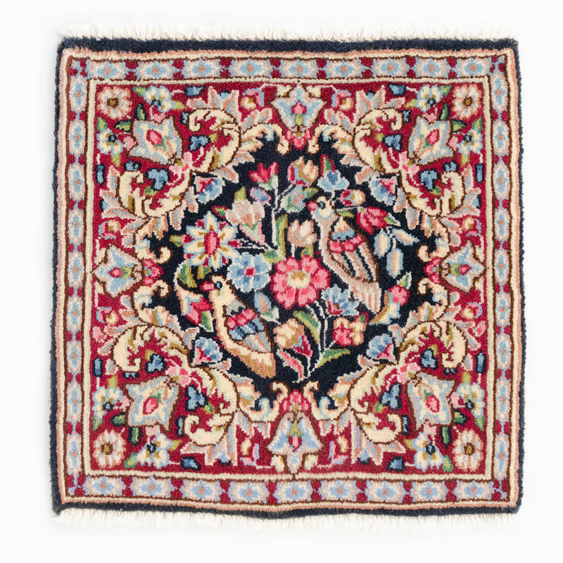 ペルシャ絨毯（手織り）　約40×40cm