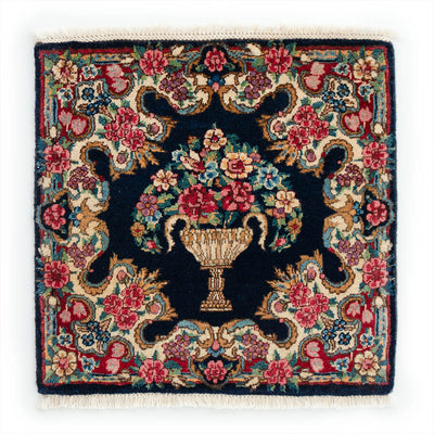 ペルシャ絨毯（手織り）　約40×40cm