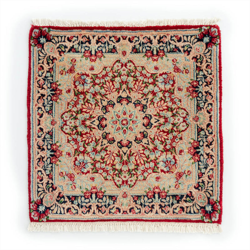 ペルシャ絨毯（手織り）　約40×40cm