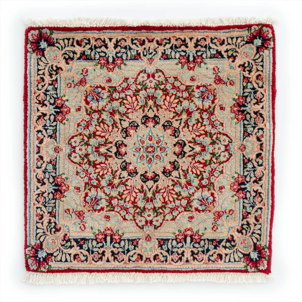 ペルシャ手織り絨毯 ウール 玄関マット ケルマン 50×50cm – Persiadirect