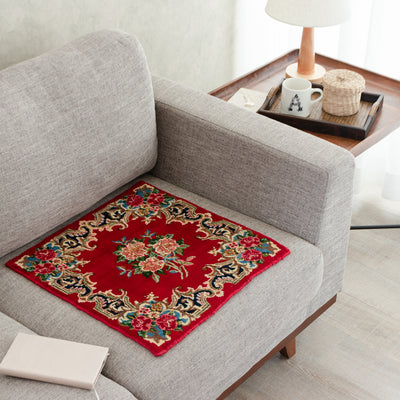 ペルシャ絨毯（手織り）　約40×40cm