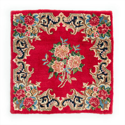 ペルシャ絨毯（手織り）　約40×40cm