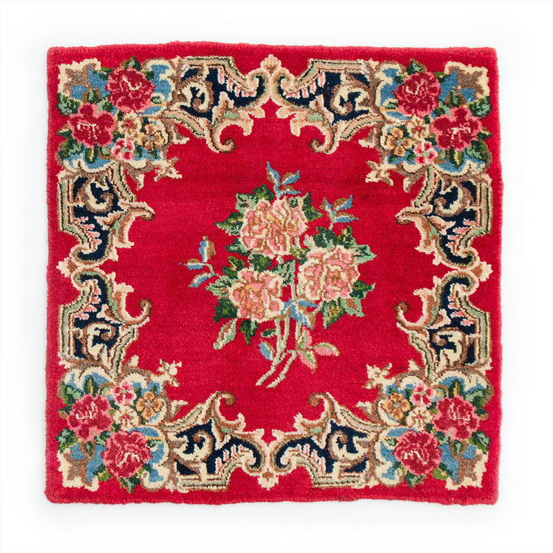 ペルシャ絨毯（手織り）　約40×40cm