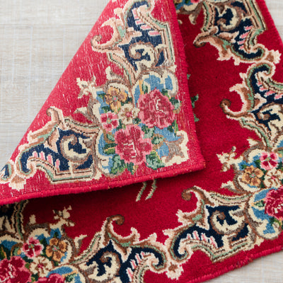 ペルシャ絨毯（手織り）　約40×40cm