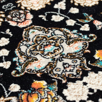 ペルシャ絨毯（機械織）　スーザン柄　コン　50×80cm