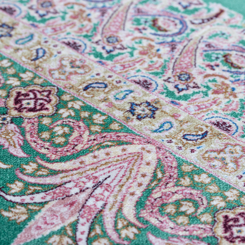 ペルシャ絨毯（機械&手織り） バンブーシルク 約100×150cm ラグサイズ