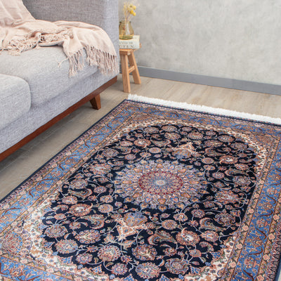 ペルシャ絨毯（機械織り） バンブーシルク 約100×150cm ラグサイズ