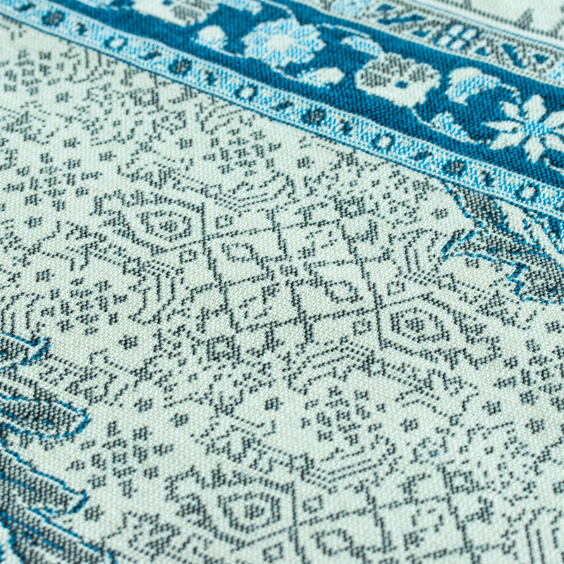 ル・ファルシー（綿カーペット）　マヒ柄　ブルー　200×250cm