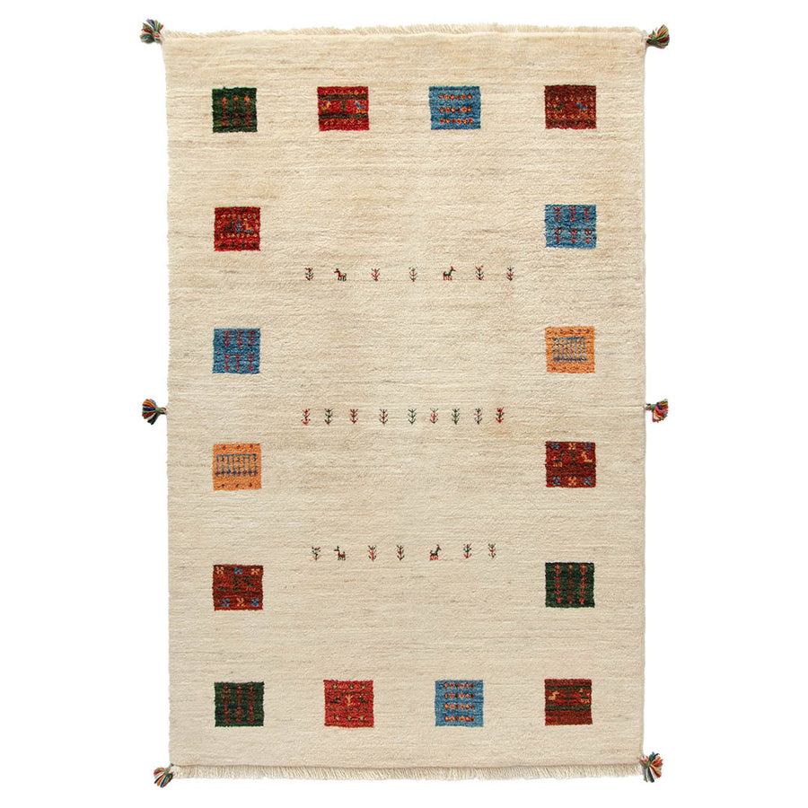 ペルシャ手織り絨毯 ウール ラグ サルーク 107×148cm – Persiadirect
