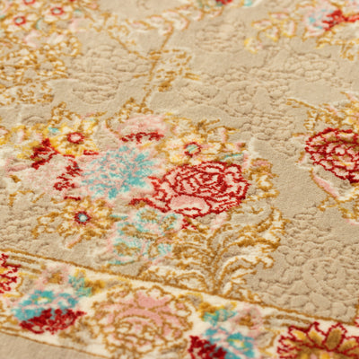 ペルシャ絨毯（機械織）　ギルダー柄　グレー　50×80cm　イメージ