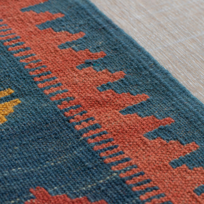ペルシャ手織りキリム　ウール　ラグ　シーラーズ　150×238cm