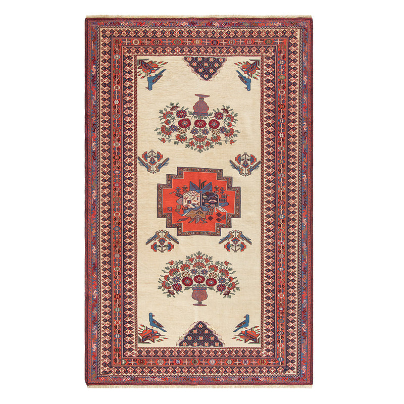 ペルシャ手織りキリム　ウール　ラグ　シルジャン　150×235cm