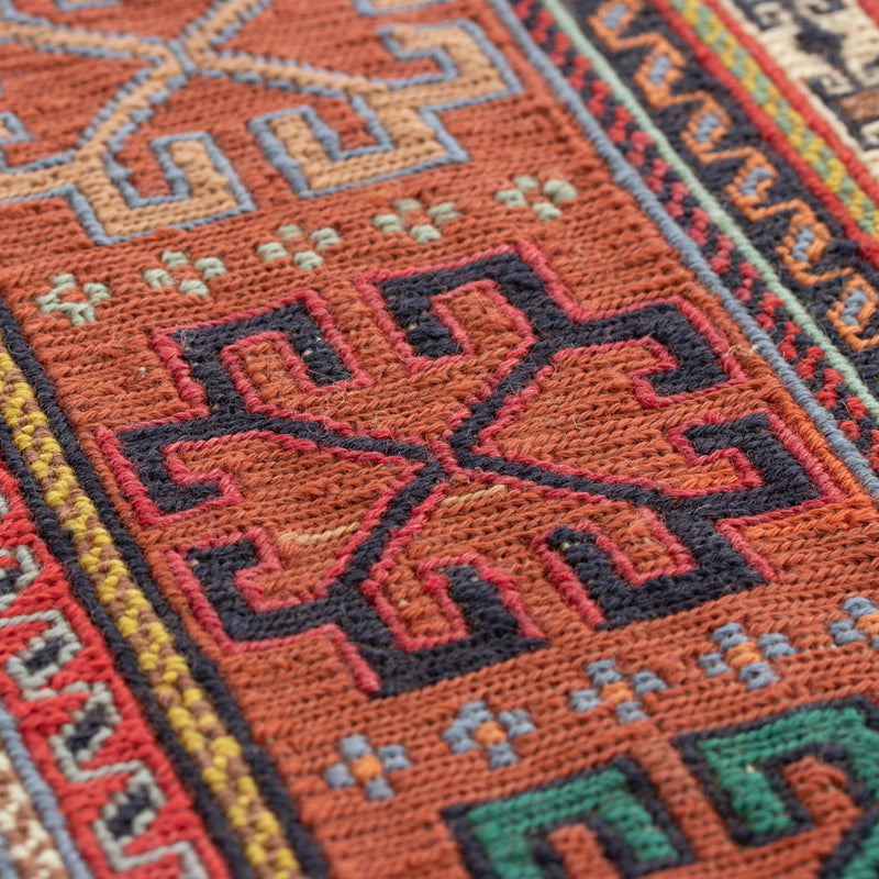 ペルシャ手織りキリム　ウール　ラグ　シルジャン　142×242cm