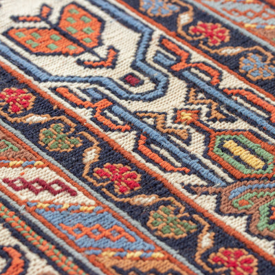 ペルシャ手織りキリム　ウール　ラグ　シルジャン　148×242cm