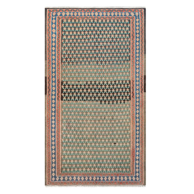 ペルシャ手織りキリム　ウール　ラグ　セネ　144×252cm