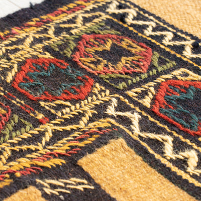 ペルシャ手織りキリム　約100×150cm　ラグサイズM