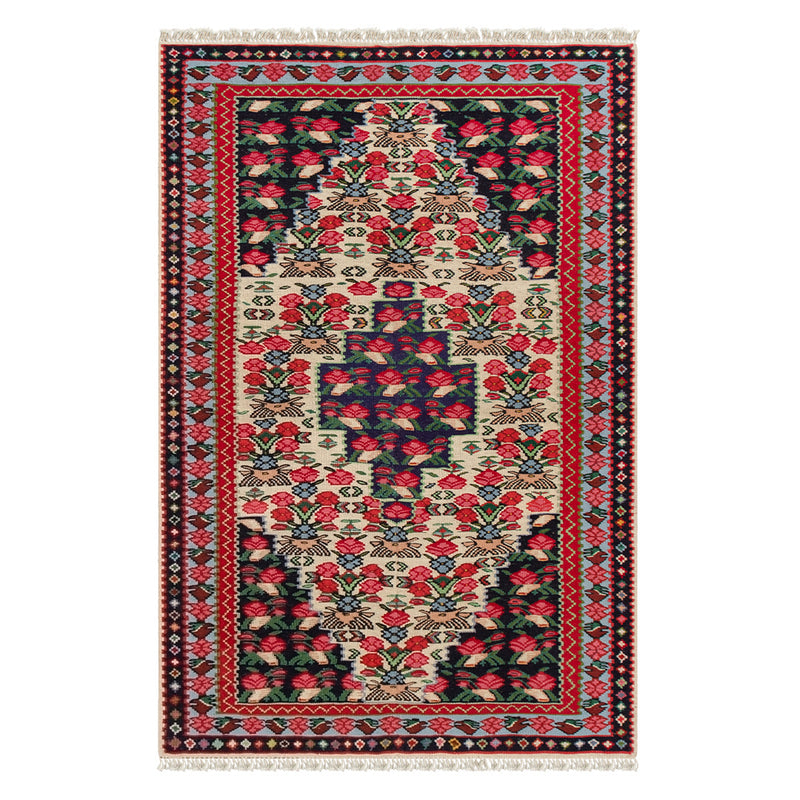 ペルシャ手織りキリム　ウール　ラグ　ビージャール　102×152cm