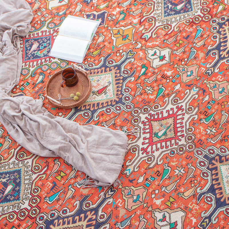 ペルシャ手織りキリム　ウール　ラグ　アルダビール　297×378cm