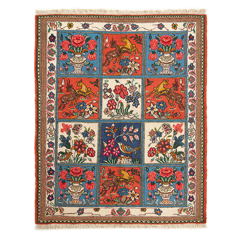 ペルシャ手織りキリム　ウール　ラグ　アゼルバイジャン　105×130cm