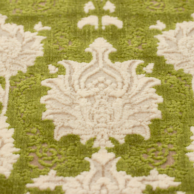 ペルシャ絨毯（機械織）　マールー柄　グリーン　50×80cm　イメージ