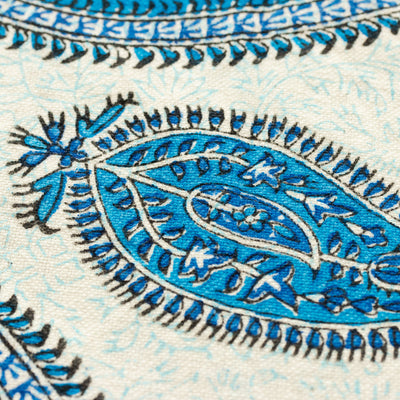 ペルシャ更紗　約150×240cm　中心柄　ブルー　マルチカバー