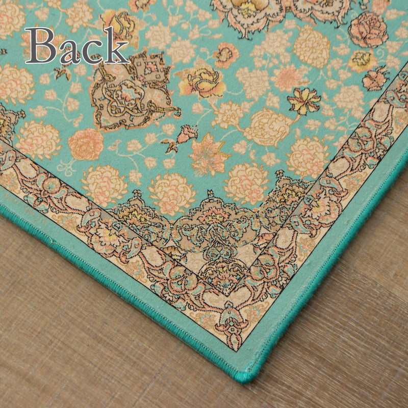 ペルシャ絨毯（機械織）　スーザン柄　ブルー　50×80cm　イメージ