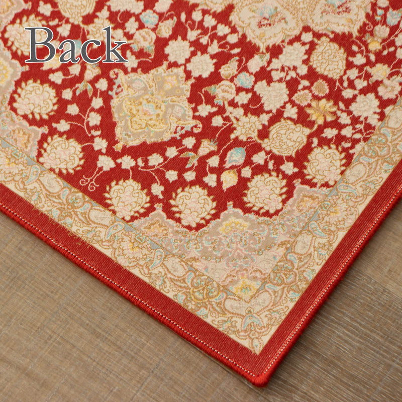 ペルシャ絨毯（機械織）　スーザン柄　レッド　50×80cm　イメージ